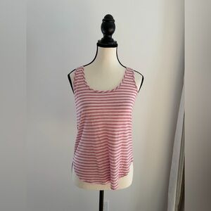 💗 J Brand Pink & White Striped Sleeveless Tank Top | Size S 💗